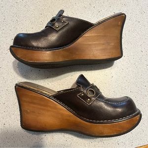 Vintage 90s Chunky Wedge Clogs